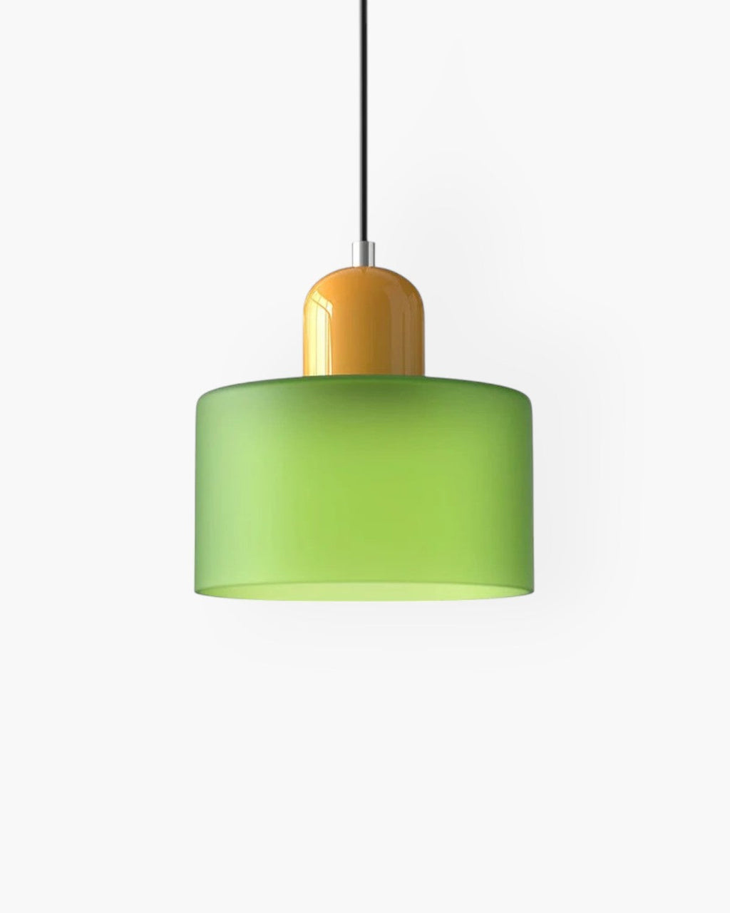 Glazen plafondlamp met verzonken montage en zachte gekleurde kap | Rosalyssa