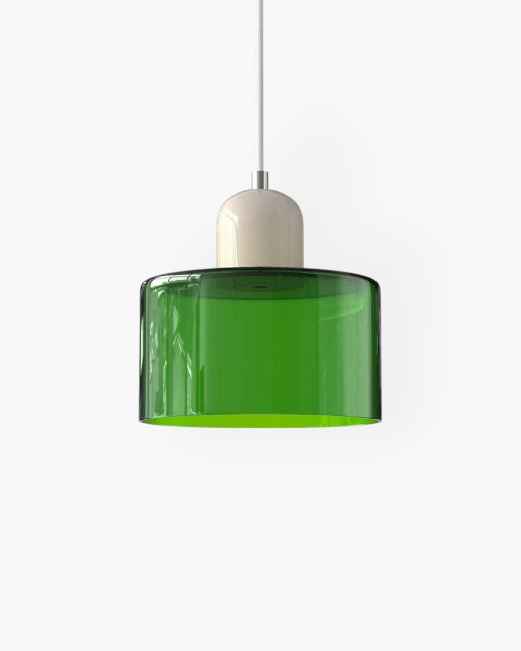 Glazen plafondlamp met verzonken montage en zachte gekleurde kap | Rosalyssa