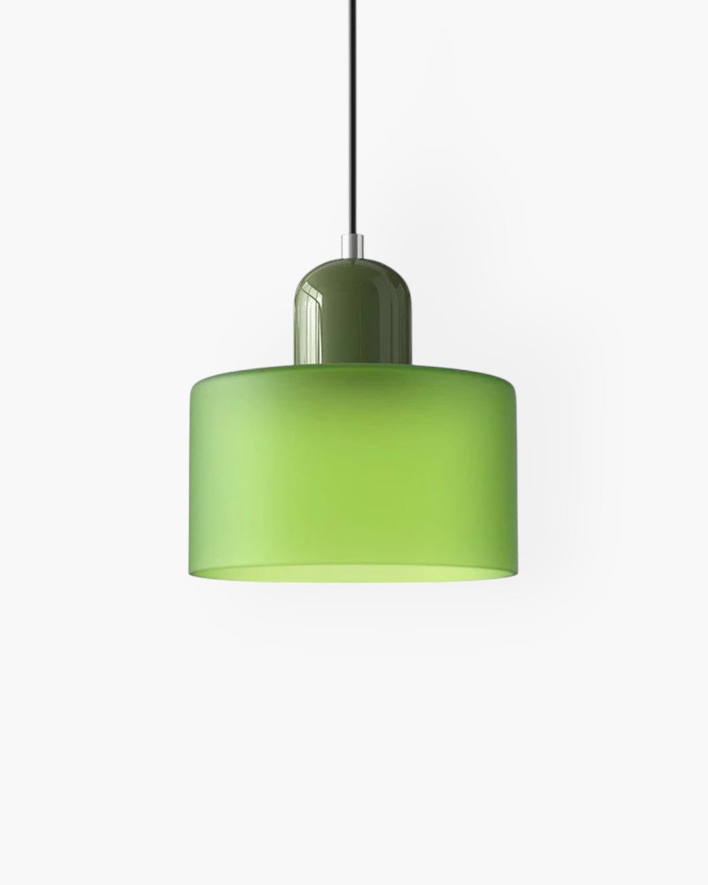 Glazen plafondlamp met verzonken montage en zachte gekleurde kap | Rosalyssa