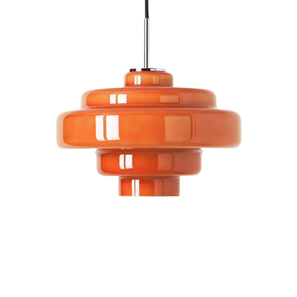 Farvet glaspendel i skålform, Bauhaus-stil | Rosalyssa