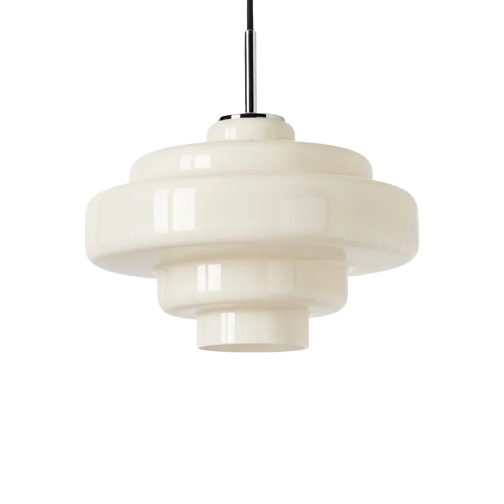 Farvet glaspendel i skålform, Bauhaus-stil | Rosalyssa