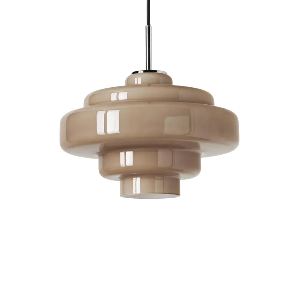 Farvet glaspendel i skålform, Bauhaus-stil | Rosalyssa