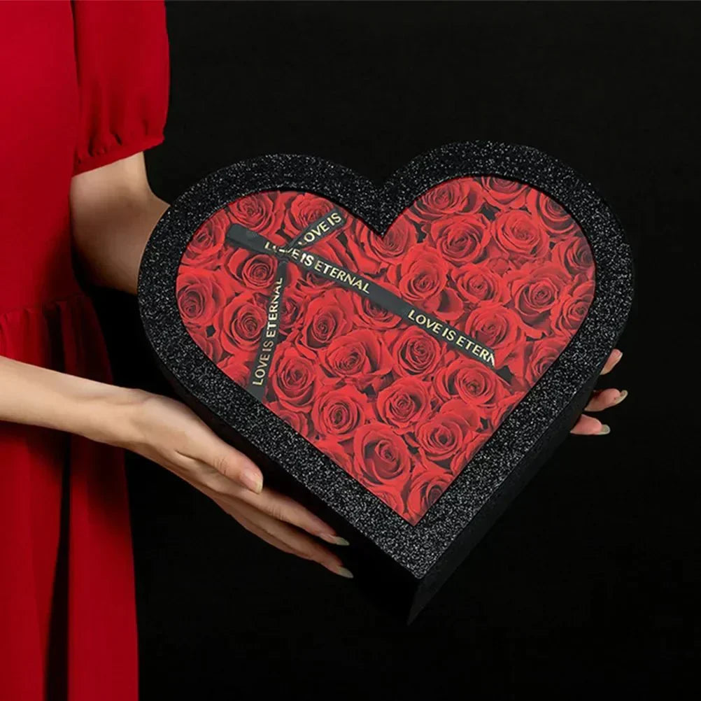 Amour Box Elegante herzförmige Geschenkbox für romantische Blumenpräsentationen