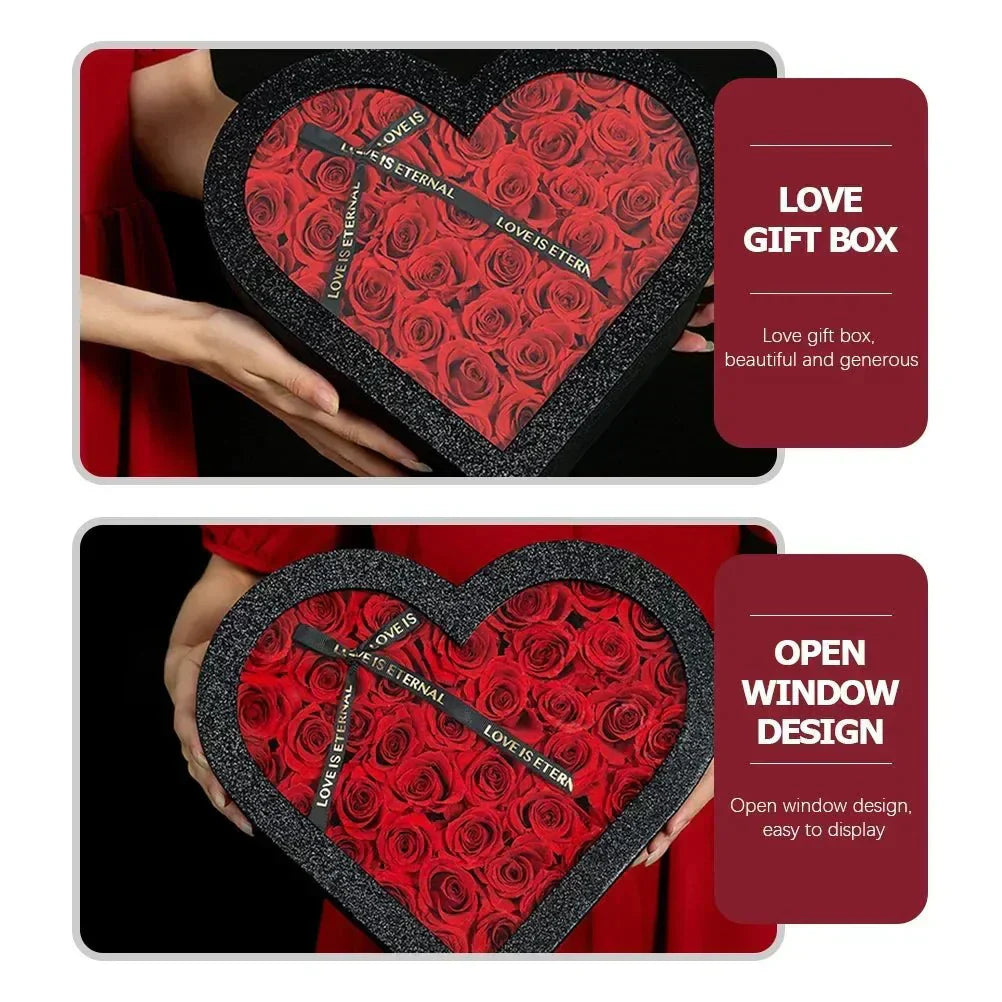 Amour Box Elegante herzförmige Geschenkbox für romantische Blumenpräsentationen