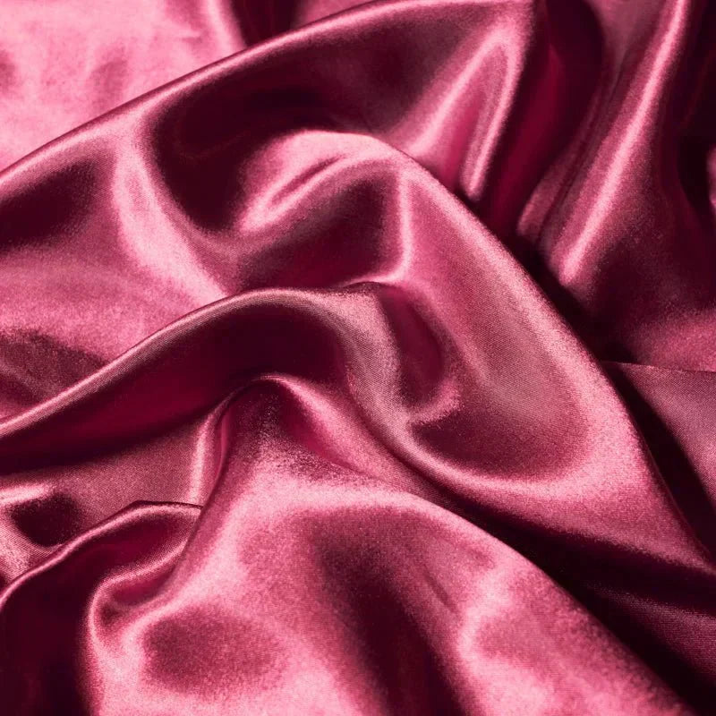 CalmSilk Cooling Ice-Silk Satin Fitted Sheet With Elastic Fit