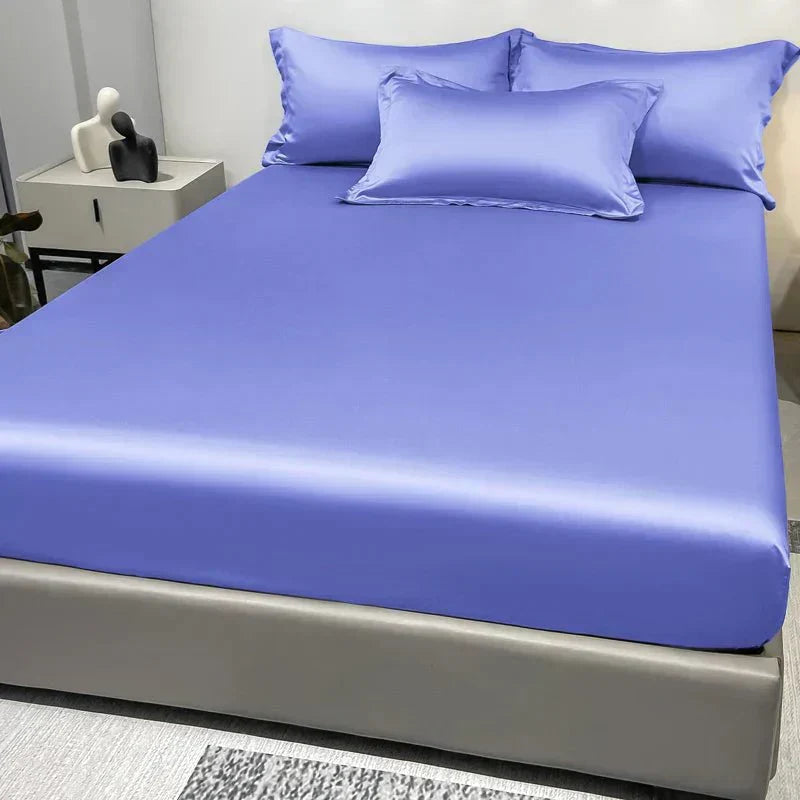 Celestia Luxe Soft Ice Silk Satin Spannbettlaken für Komfort