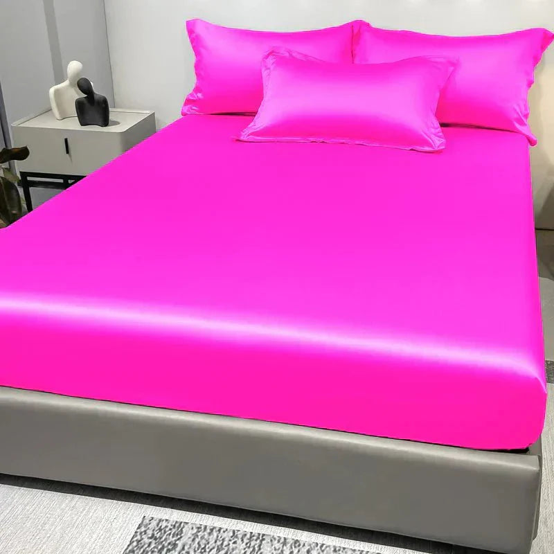 Celestia Luxe Soft Ice Silk Satin Spannbettlaken für Komfort