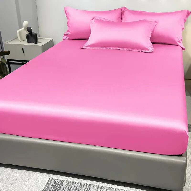 Celestia Luxe Soft Ice Silk Satin Spannbettlaken für Komfort