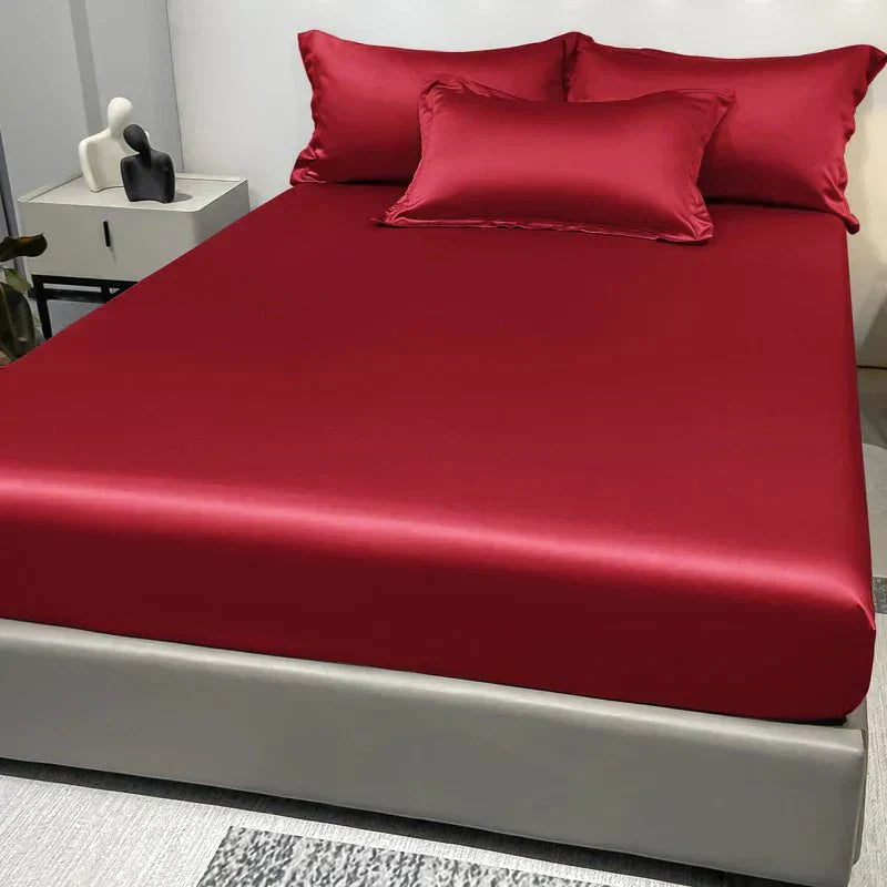 Celestia Luxe Soft Ice Silk Satin Spannbettlaken für Komfort