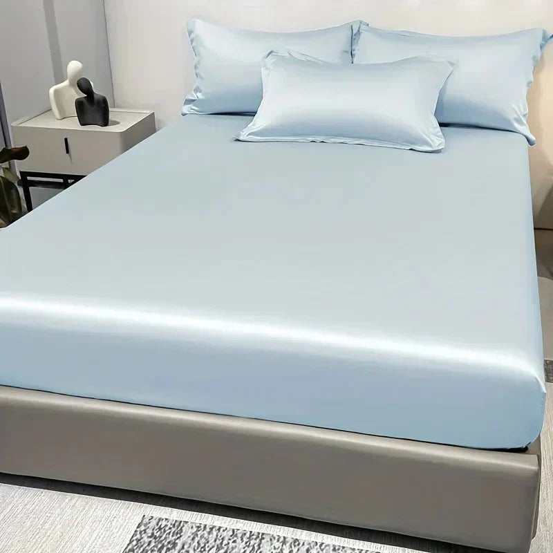 Celestia Luxe Soft Ice Silk Satin Spannbettlaken für Komfort