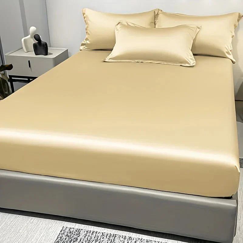 Celestia Luxe Soft Ice Silk Satin Spannbettlaken für Komfort