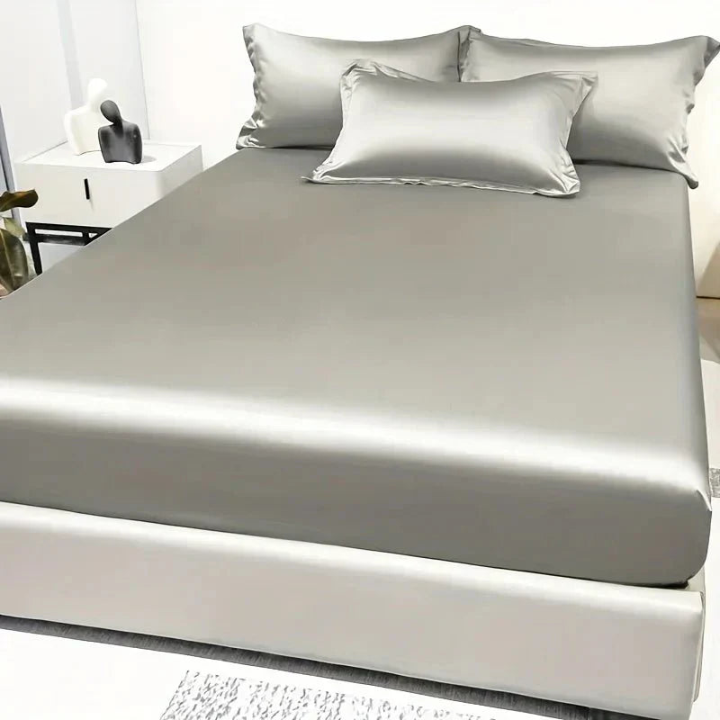 Celestia Luxe Soft Ice Silk Satin Spannbettlaken für Komfort