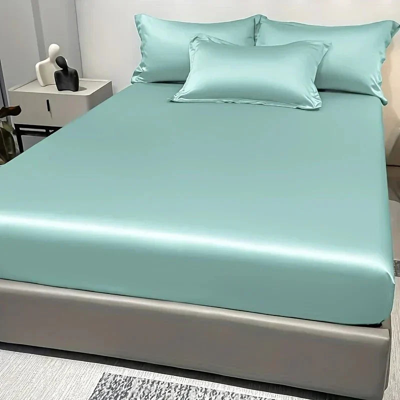 Celestia Luxe Soft Ice Silk Satin Spannbettlaken für Komfort