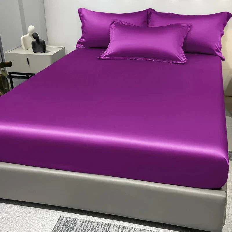 Celestia Luxe Soft Ice Silk Satin Spannbettlaken für Komfort