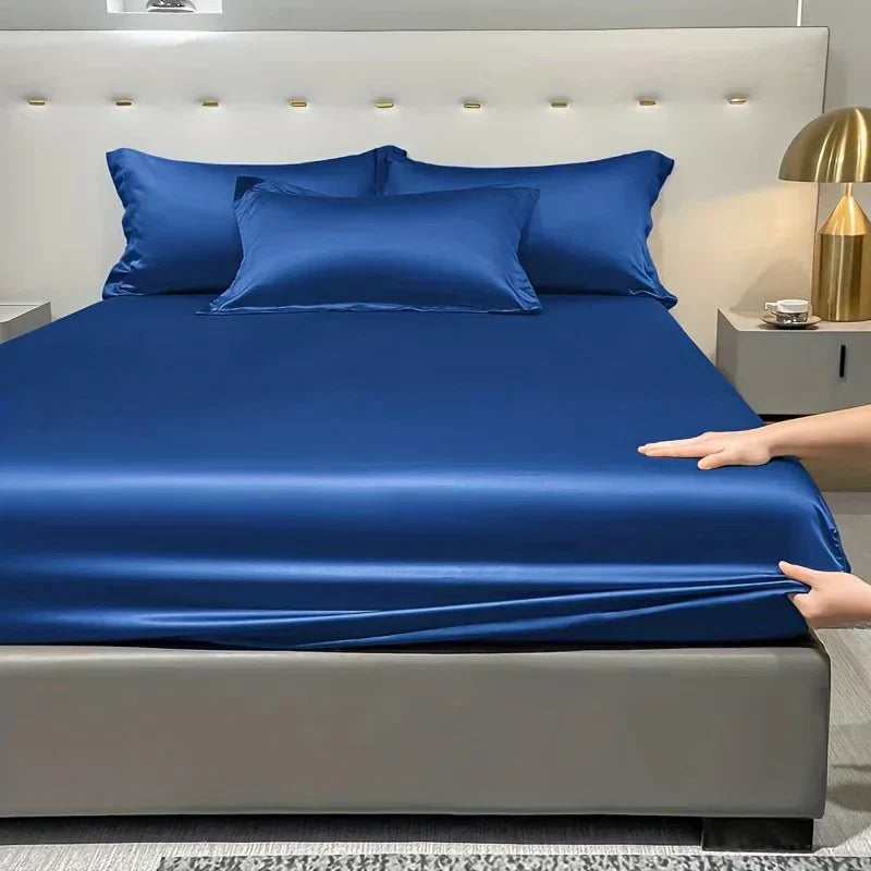 Celestia Luxe Soft Ice Silk Satin Spannbettlaken für Komfort