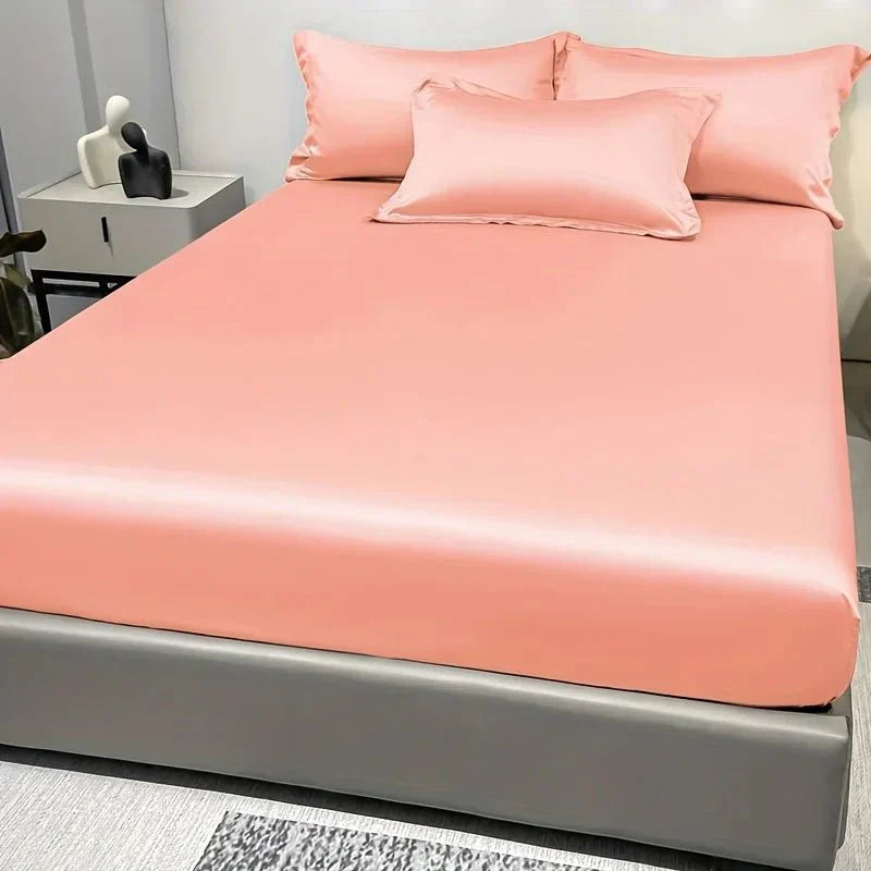 Celestia Luxe Soft Ice Silk Satin Spannbettlaken für Komfort