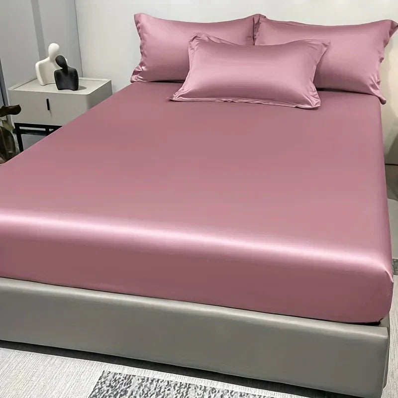 Celestia Luxe Soft Ice Silk Satin Spannbettlaken für Komfort