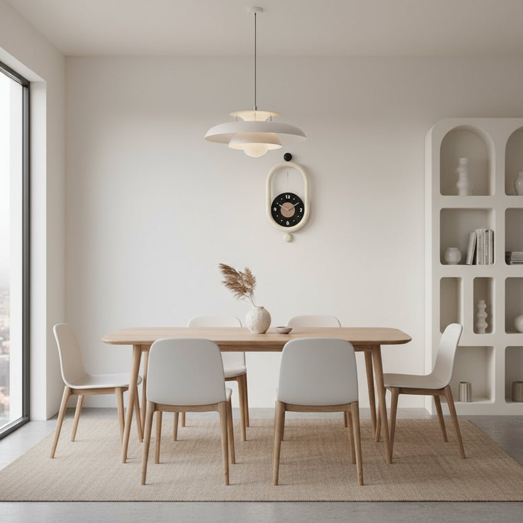Aurelia Lång Väggklocka med Lyxig 3D-design och Tyst Rörelse