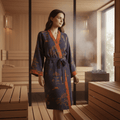 Vintage Unisex Kimono Bathrobe Made From Cotton Gauze