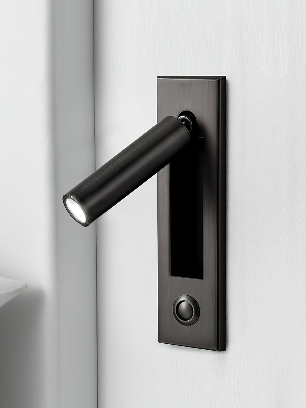 Slim Wall-Mounted Bedside Light With Built-In Table