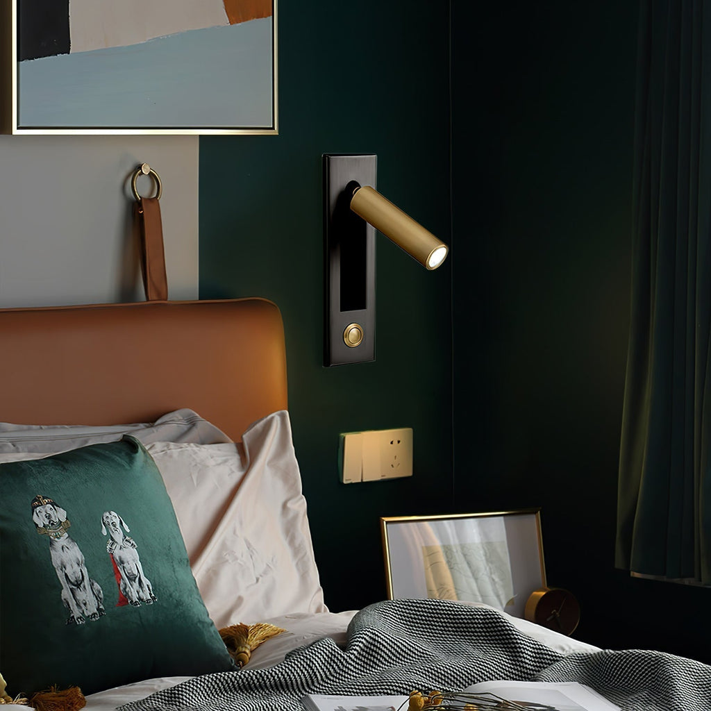 Slim Wall-Mounted Bedside Light With Built-In Table