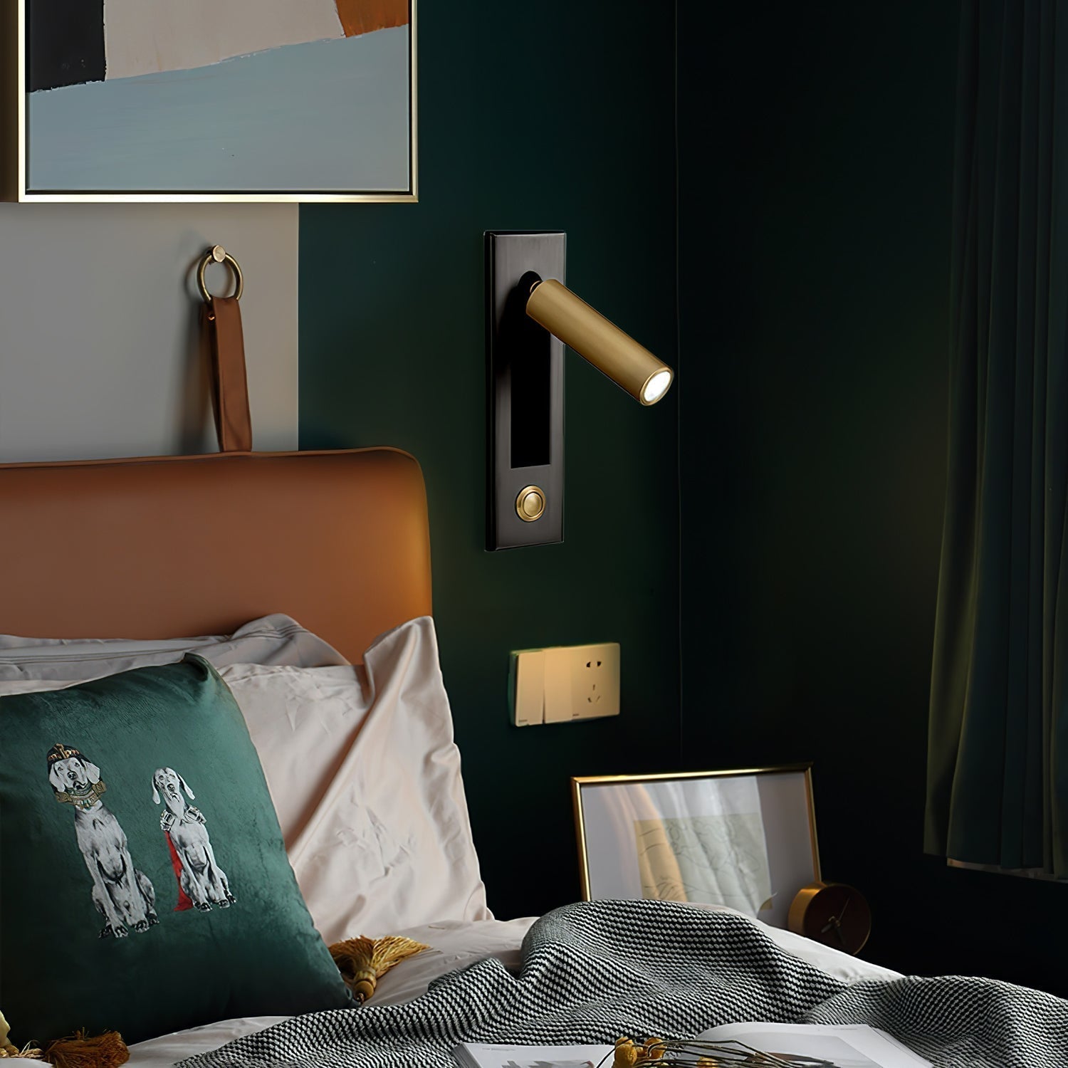 Slim Wall-Mounted Bedside Light With Built-In Table