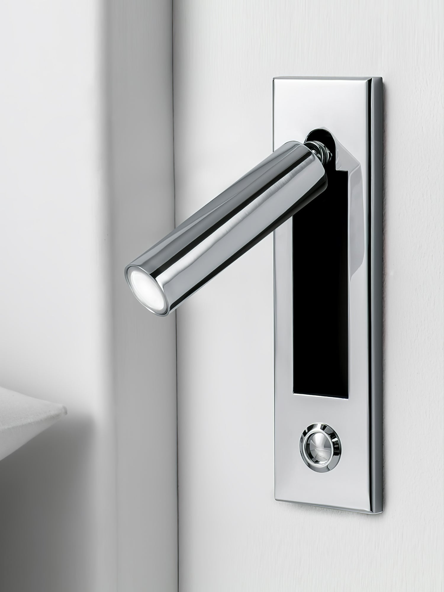 Slim Wall-Mounted Bedside Light With Built-In Table