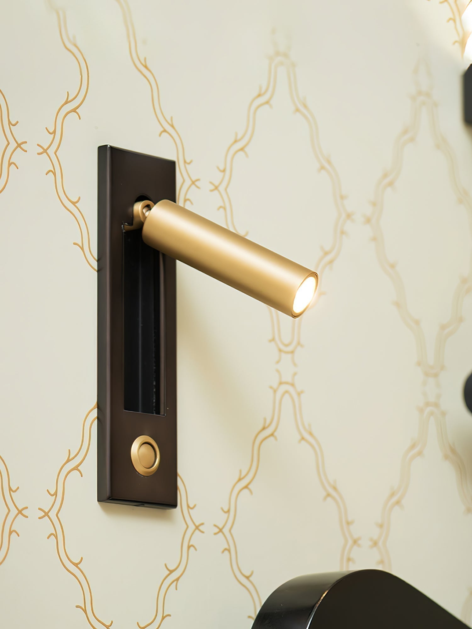 Slim Wall-Mounted Bedside Light With Built-In Table