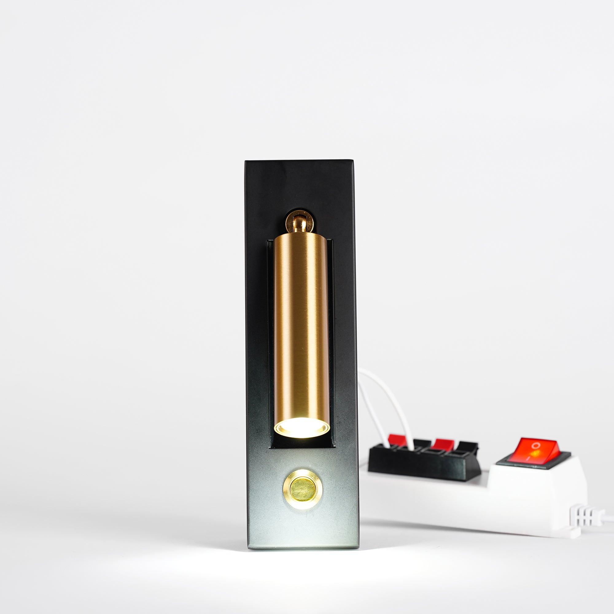 Slim Wall-Mounted Bedside Light With Built-In Table