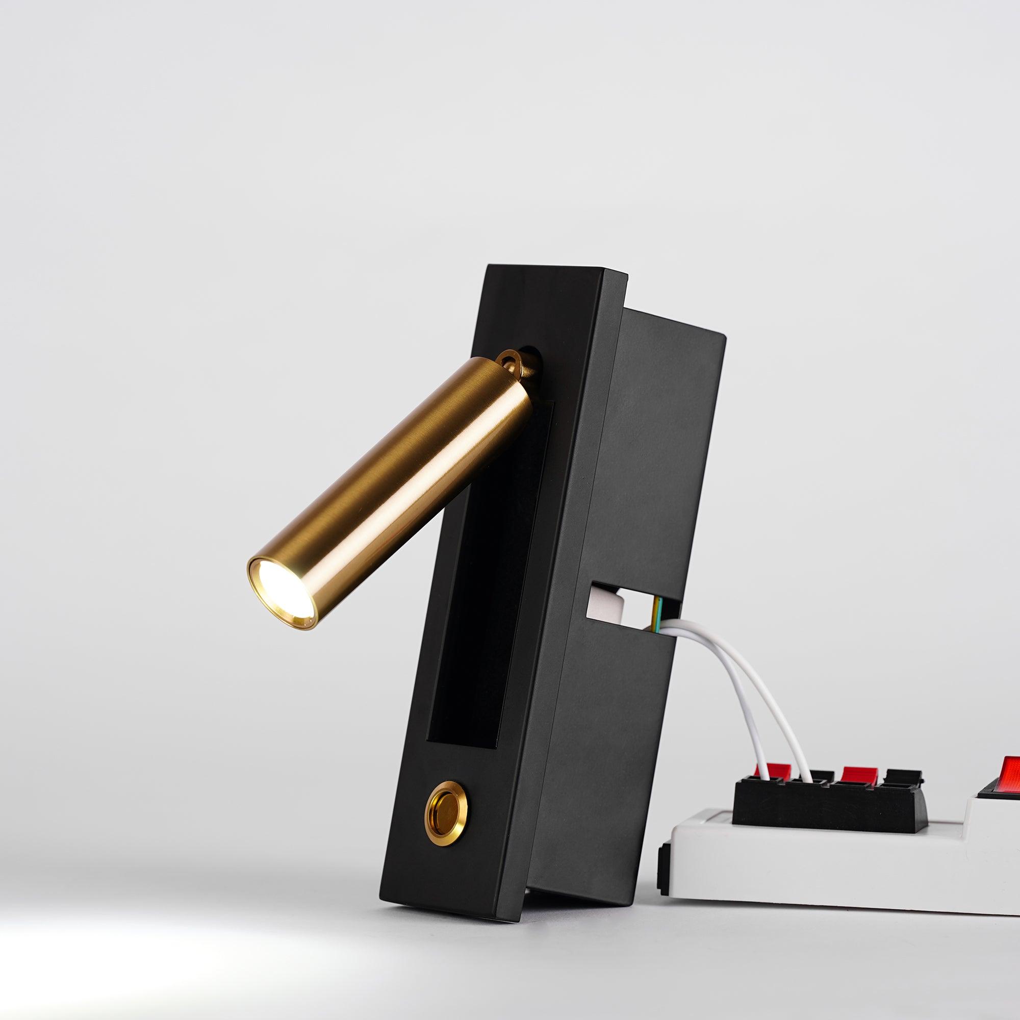 Slim Wall-Mounted Bedside Light With Built-In Table