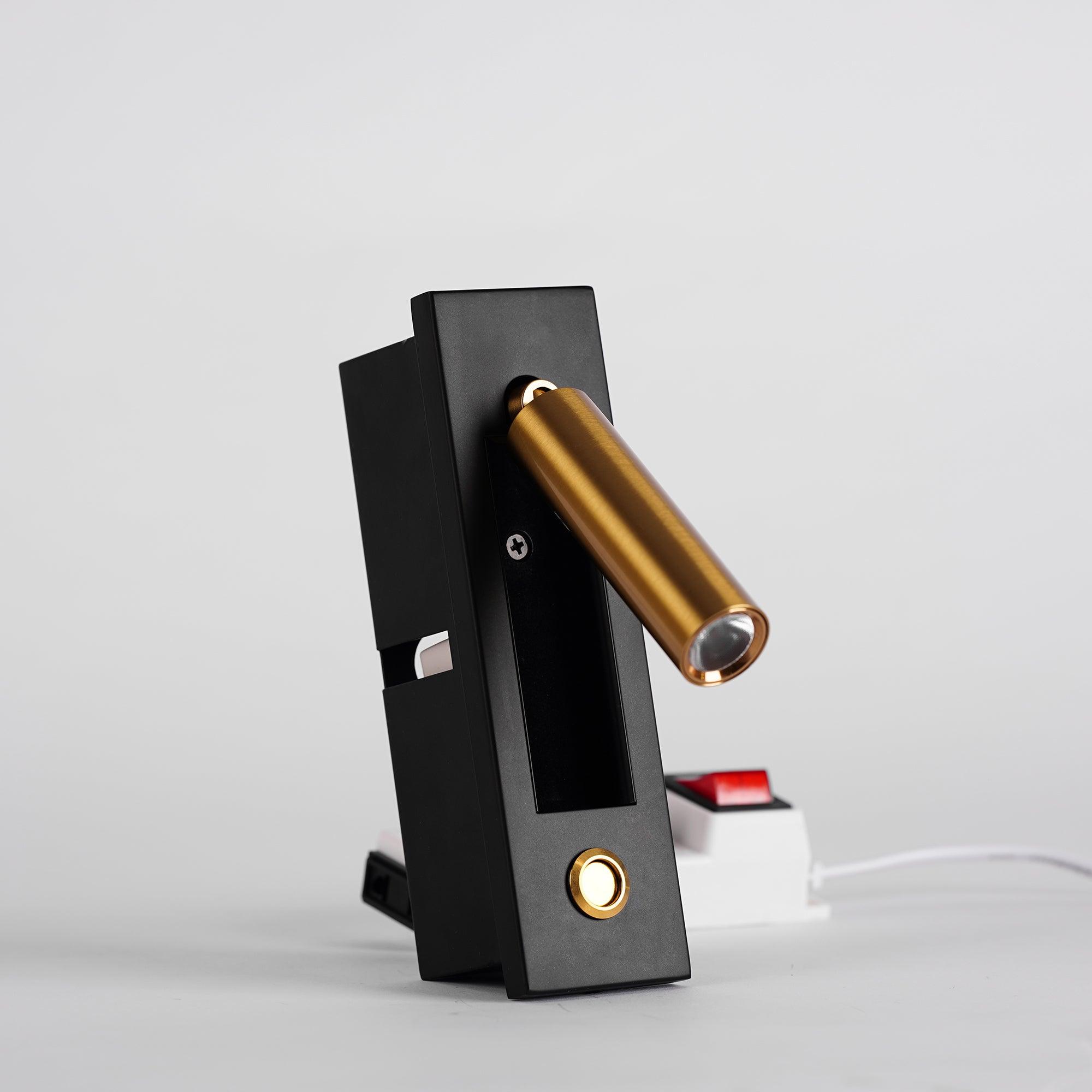 Slim Wall-Mounted Bedside Light With Built-In Table