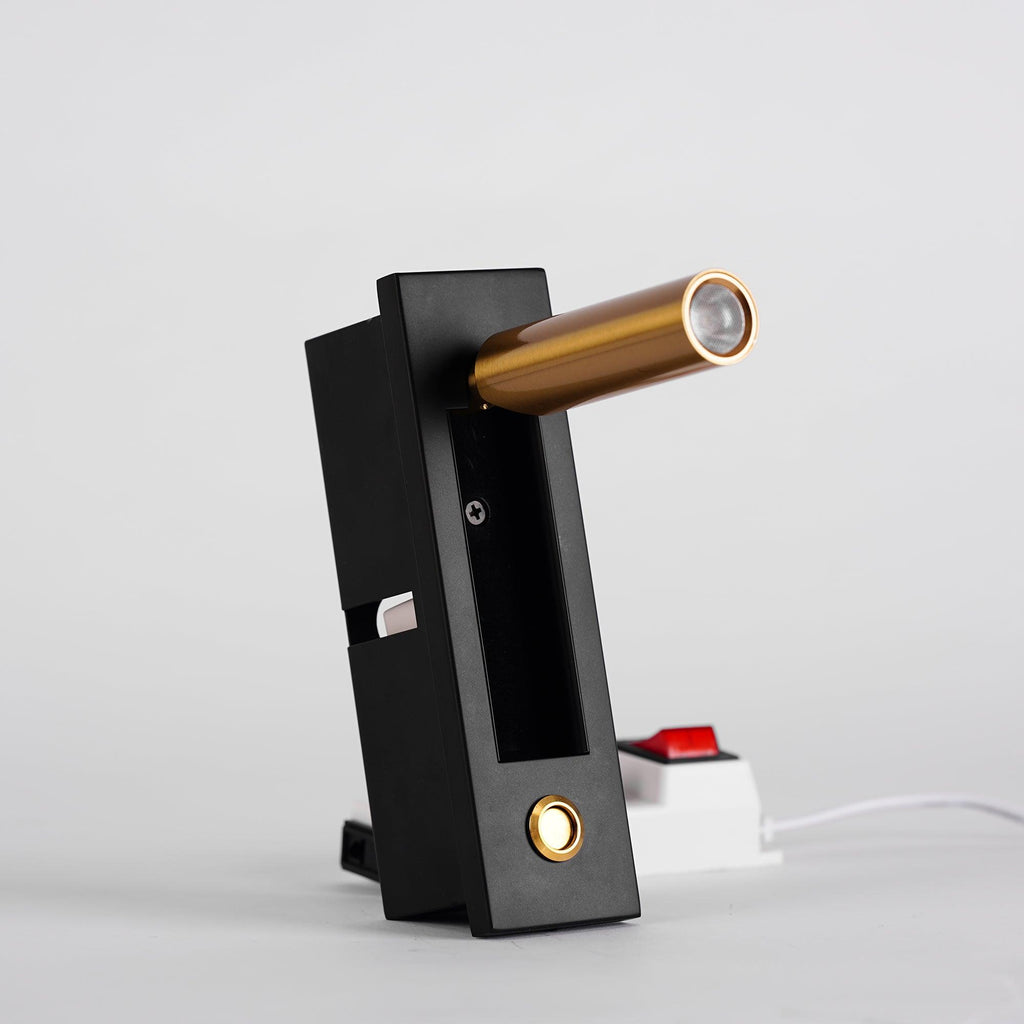 Slim Wall-Mounted Bedside Light With Built-In Table