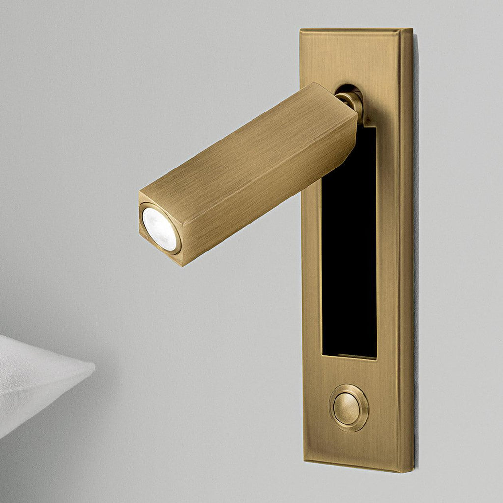 Slim Wall-Mounted Bedside Light With Built-In Table