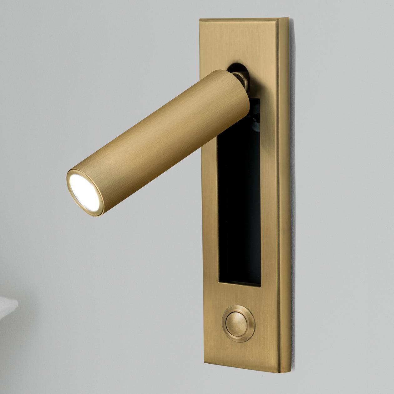 Slim Wall-Mounted Bedside Light With Built-In Table