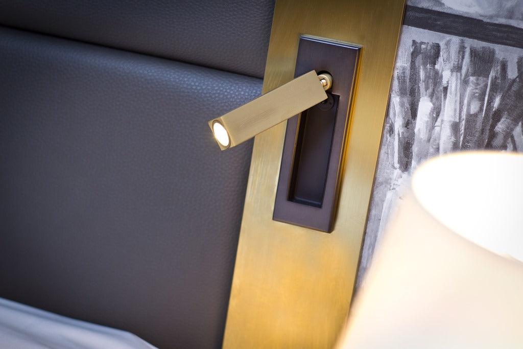 Slim Wall-Mounted Bedside Light With Built-In Table