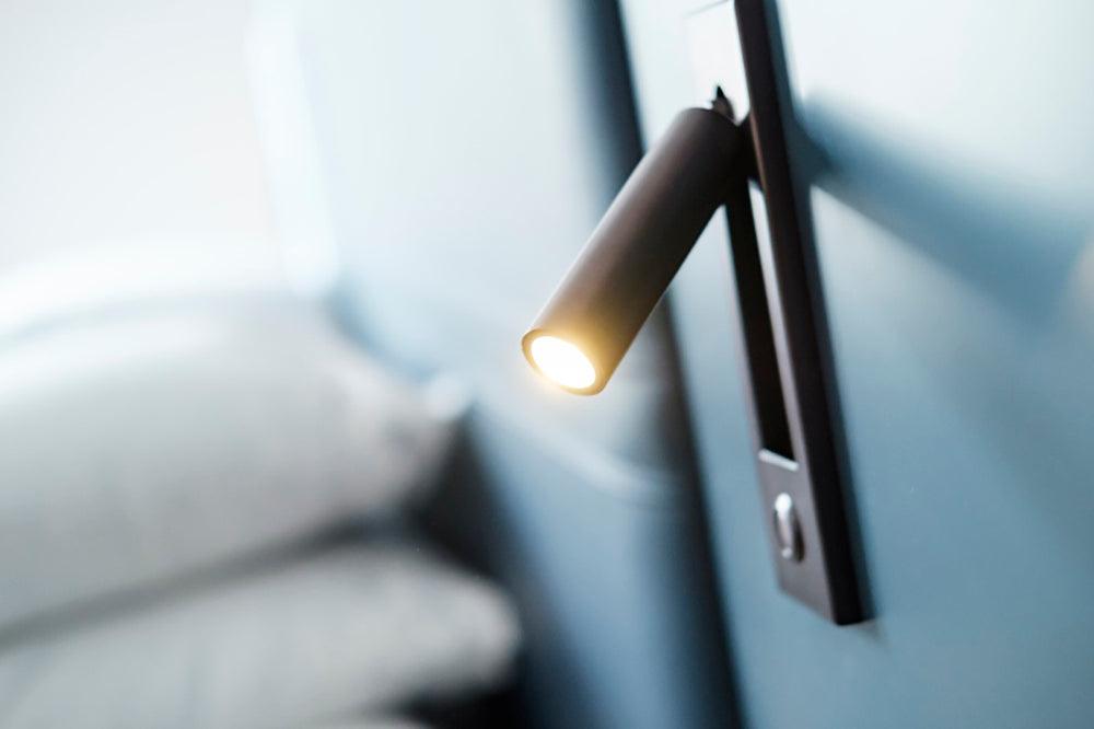 Slim Wall-Mounted Bedside Light With Built-In Table