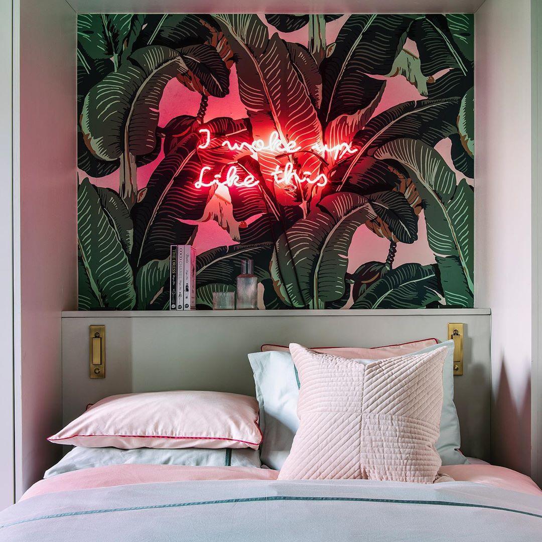 Slim Wall-Mounted Bedside Light With Built-In Table
