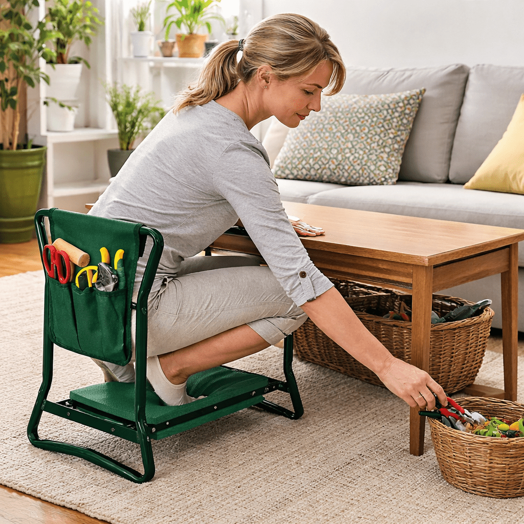 GardenEase Pro Ergonomic 2-In-1 Kneeler And Seat For Joint Comfort