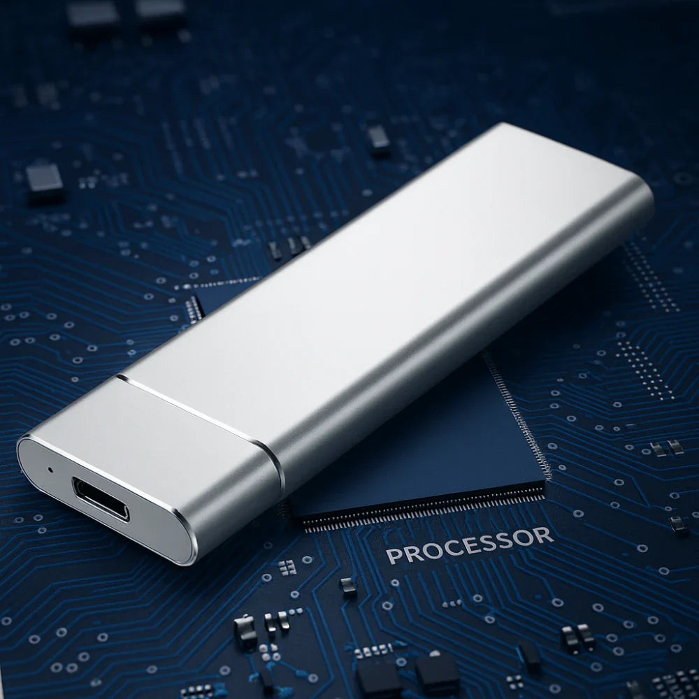 Compact USB External Drive With Aluminum Enclosure