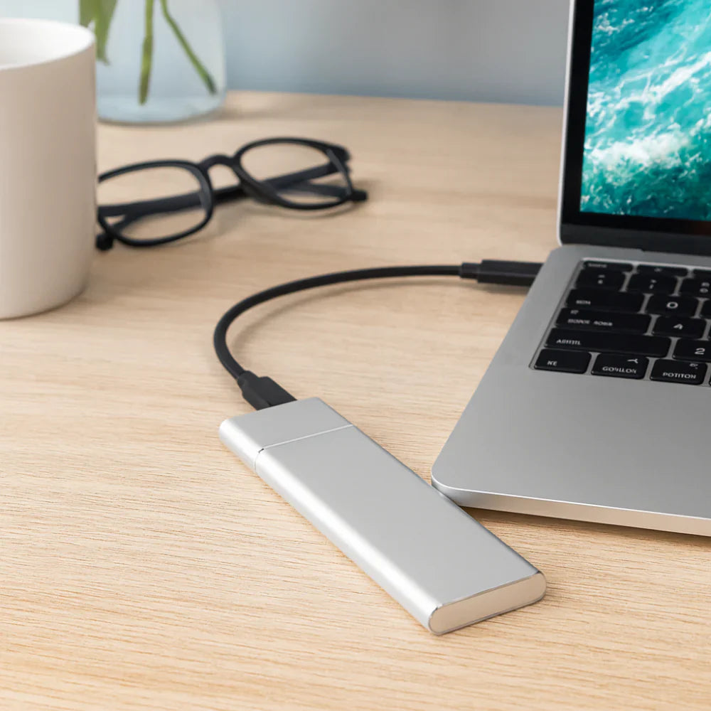 Compact USB External Drive With Aluminum Enclosure