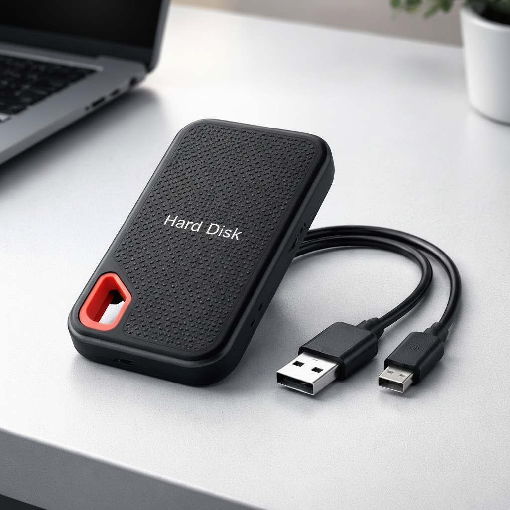 Kompaktní přenosný externí SSD disk USB C pro ukládání dat