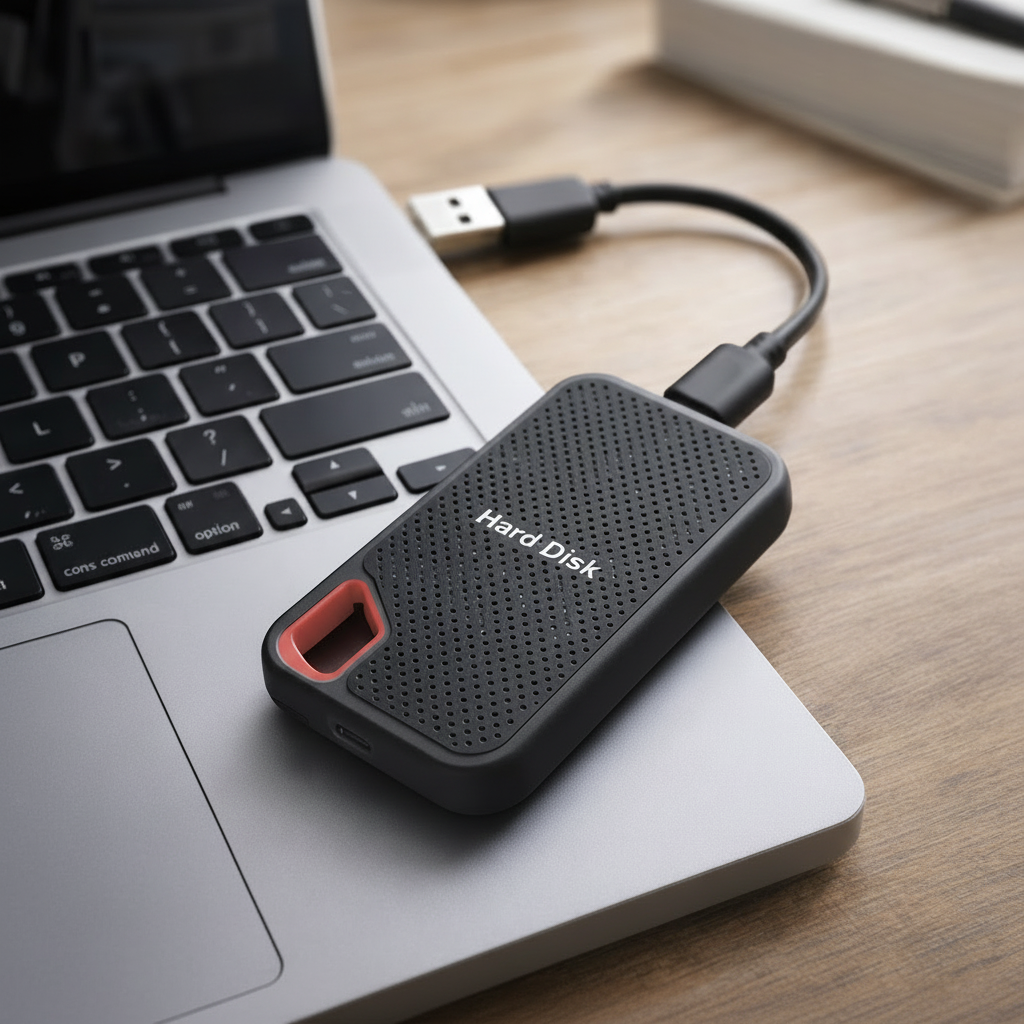Kompaktní přenosný externí SSD disk USB C pro ukládání dat