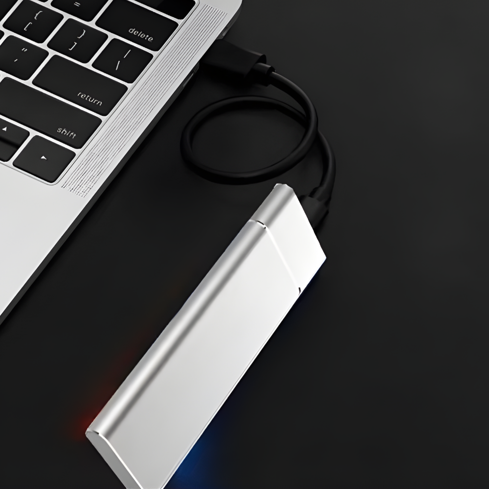 Externe tragbare Aluminium-Festplatte für einfache Datenspeicherung