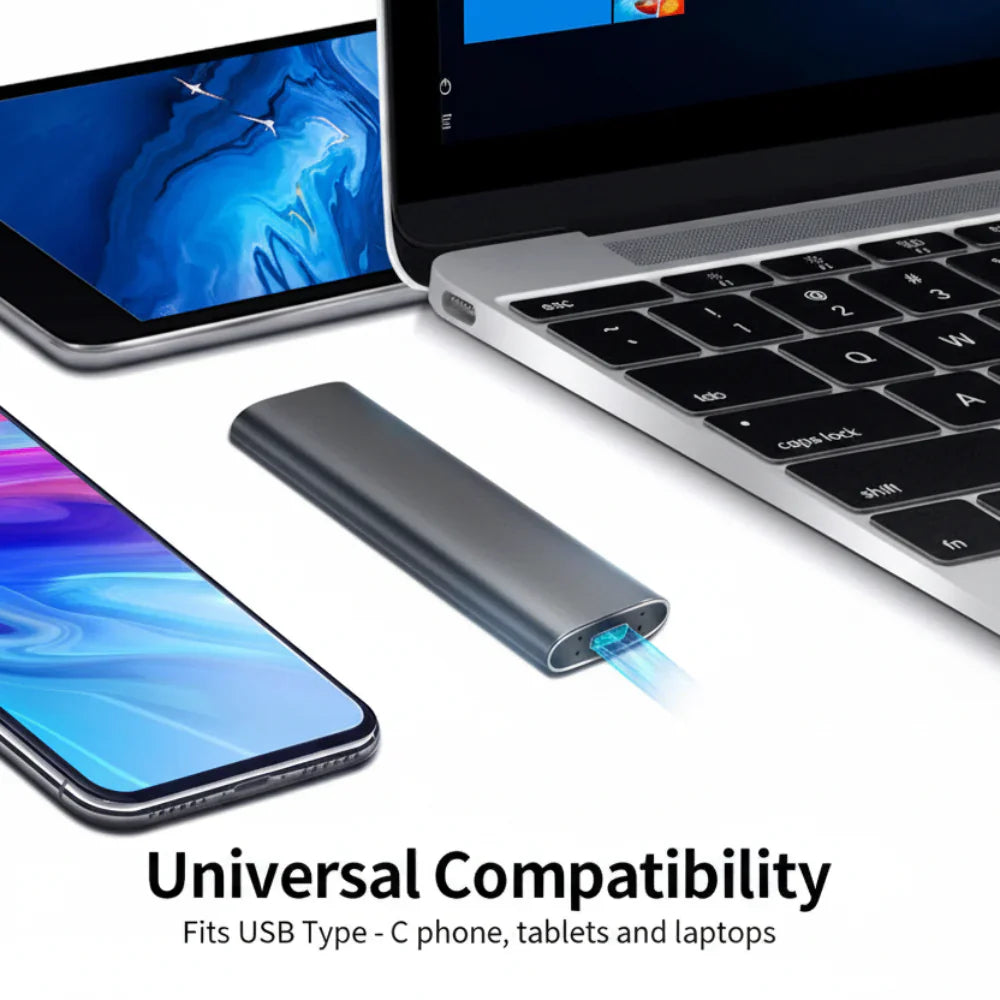 512 Gt kannettava ulkoinen SSD USB-liitännällä erittäin nopeaan tiedon tallennukseen