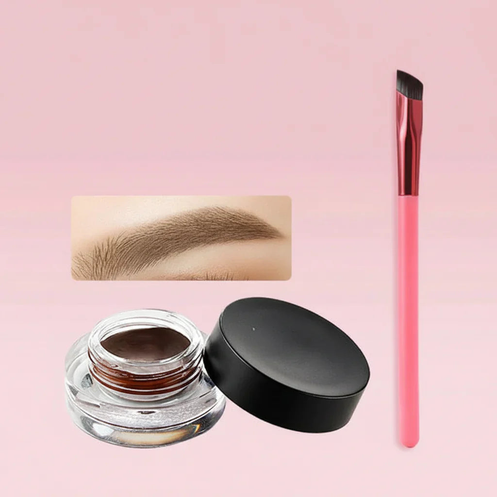 4D nástroj na obočí s razítkovacím štětcem pro voděodolný make-up