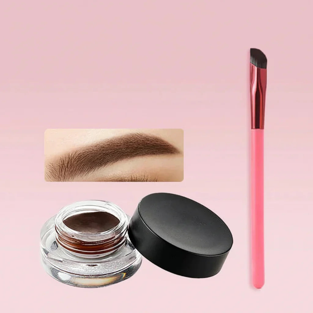 4D nástroj na obočí s razítkovacím štětcem pro voděodolný make-up