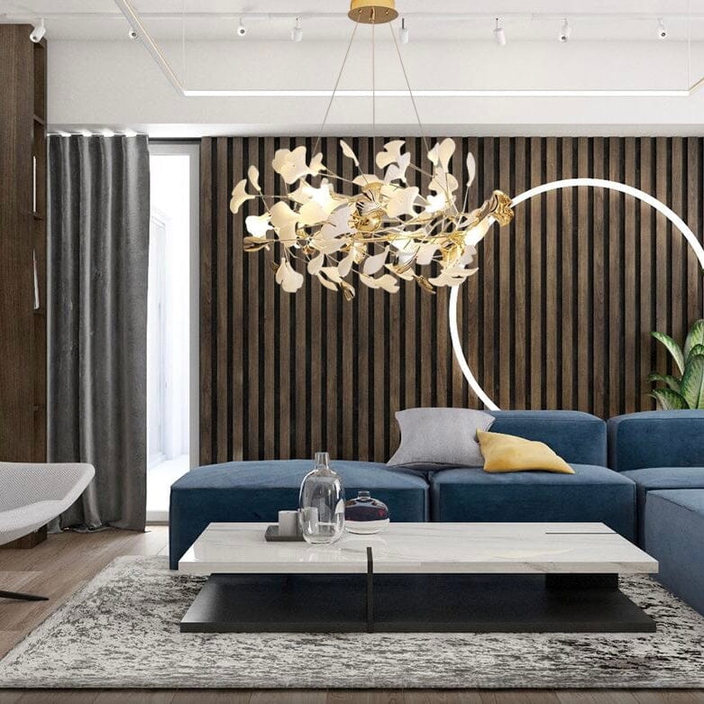 Ceramic Chandelier Petal Ceiling Light Fixture Elegant Glow