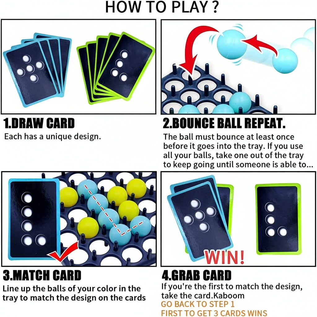 Gioco da tavolo interattivo per feste con lancio della palla e gioco di connessione