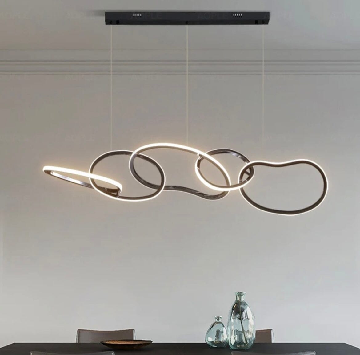 Vela Ring Pendant Light In Rose Gold Or Gold Finish