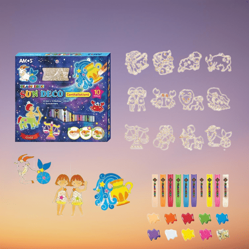 Set di Pittura su Vetro GlintCraft per Natale per Apprendimento Creativo